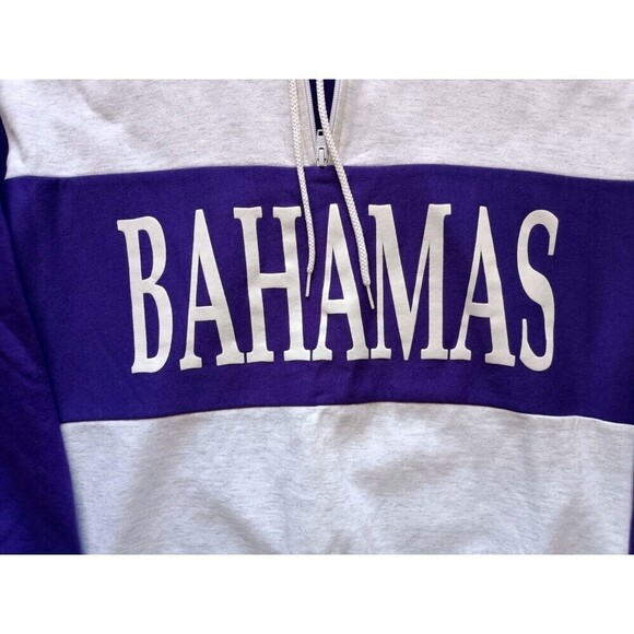 Vintage Bahamas Jacket Women's Size XL Purple Gray Striped Long Sleeve 90s - Picture 2 of 7